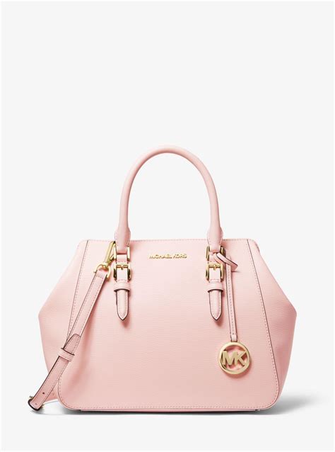 michael michael kors charlotte large leather satchel|Michael Kors small satchel handbag.